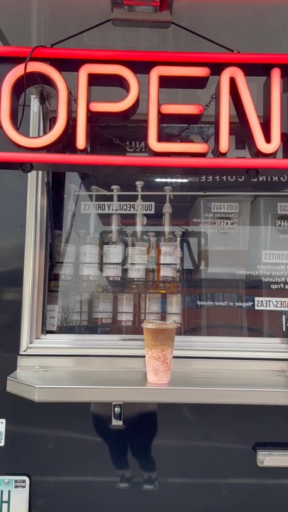 Phx Grind Coffee - Strawberry Horchata latte - Coffee & Tea Near Me - Tolleson, Arizona