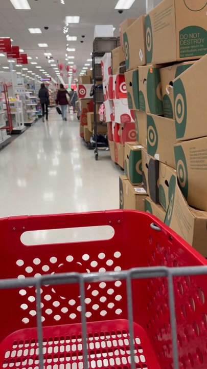 Target - Can't access aisles on the other sides of these boxes. - Department Stores Near Me - Fort Wayne, Indiana