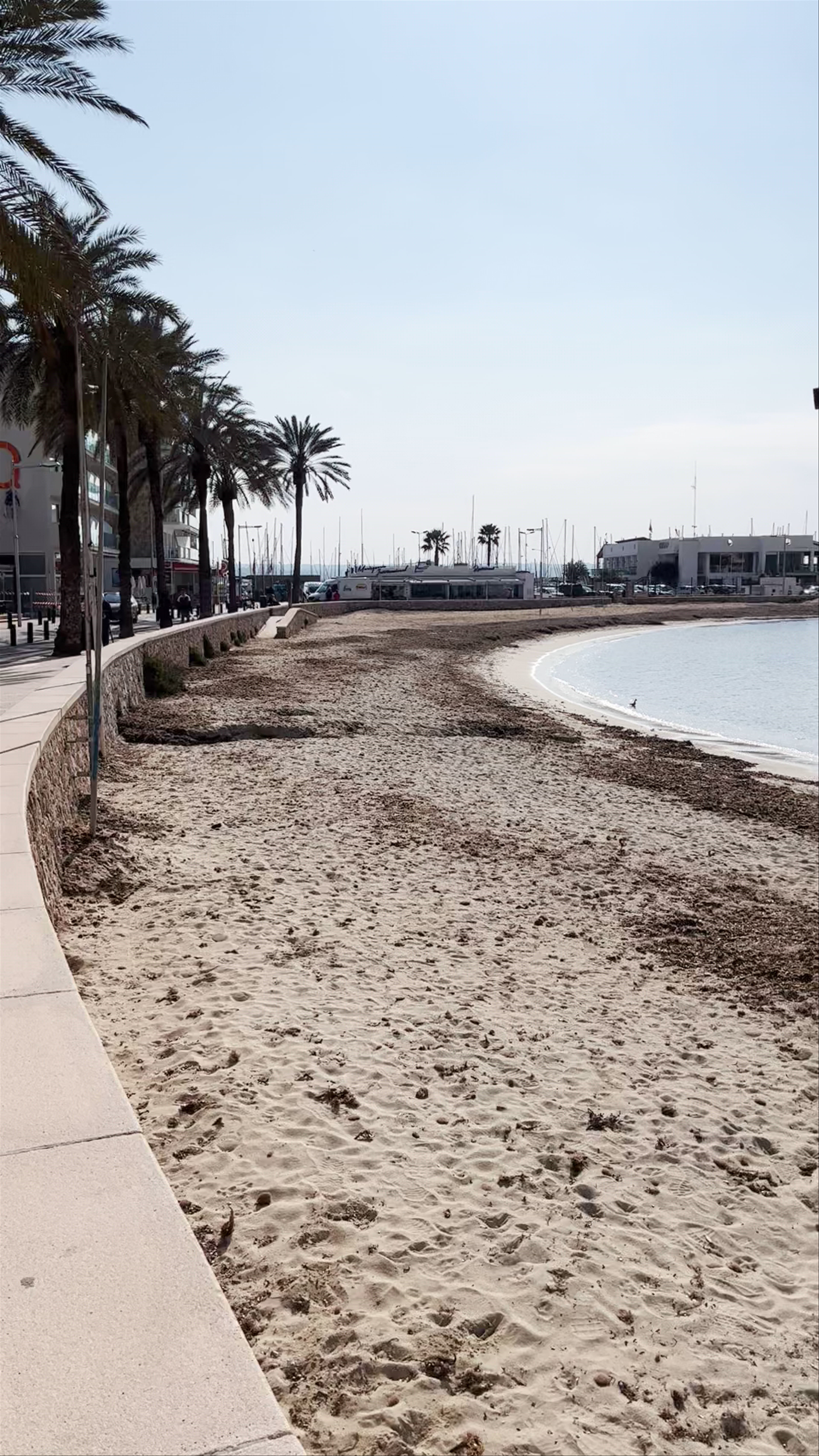 Tranquil Beachside Stroll at Platja Cala Estancia, Palma
