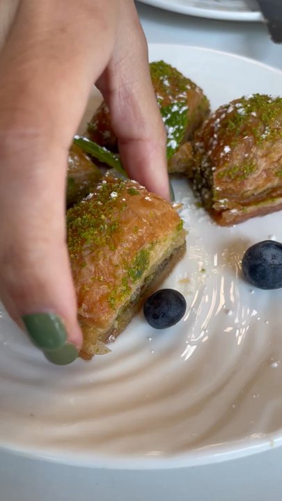Nargis Cafe - Baklava filled with pistachios - Middle Eastern Near Me - Brooklyn, New York