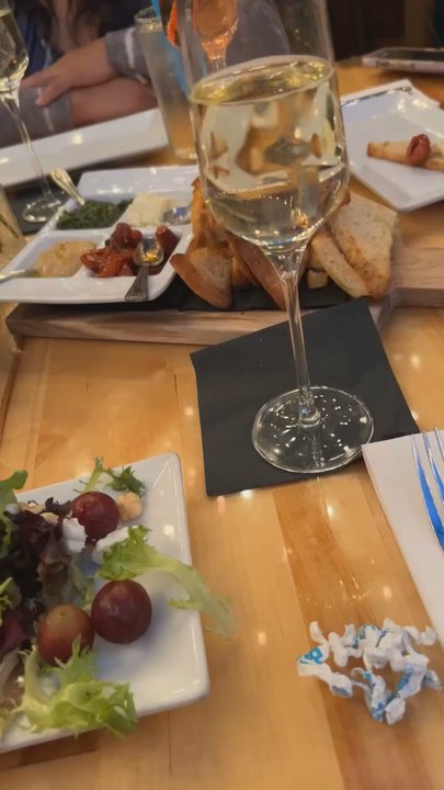 Piccolo Cucina e Vino - One of there amazing salads and glass of Prosecco - Coffee & Tea Near Me - Middletown, New York