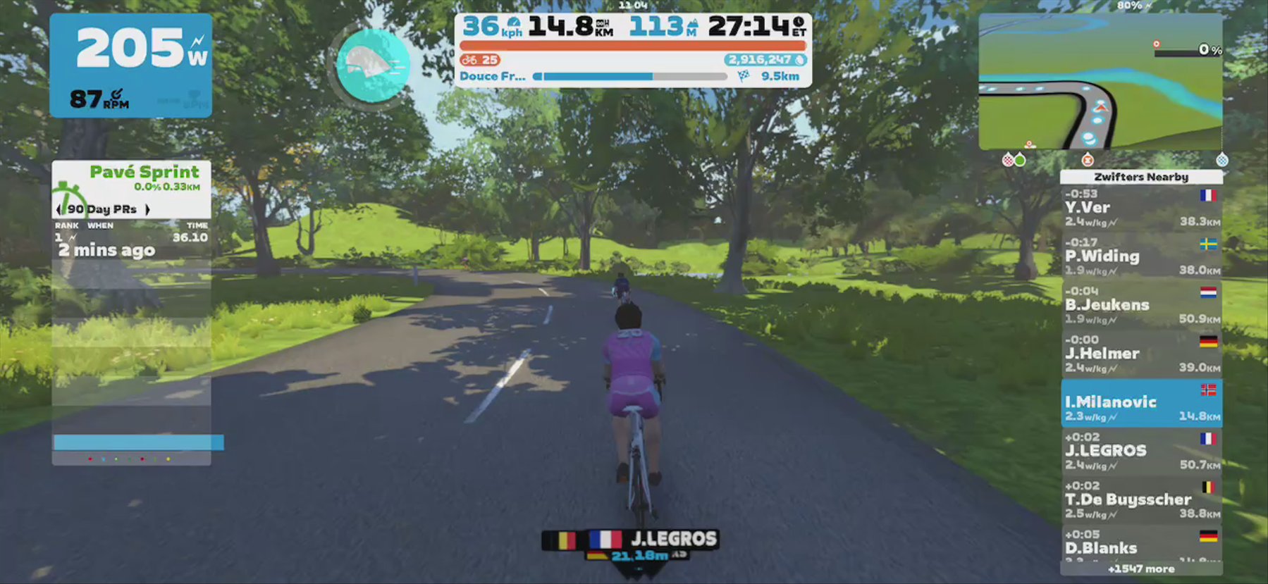 Zwift - Douce France in France