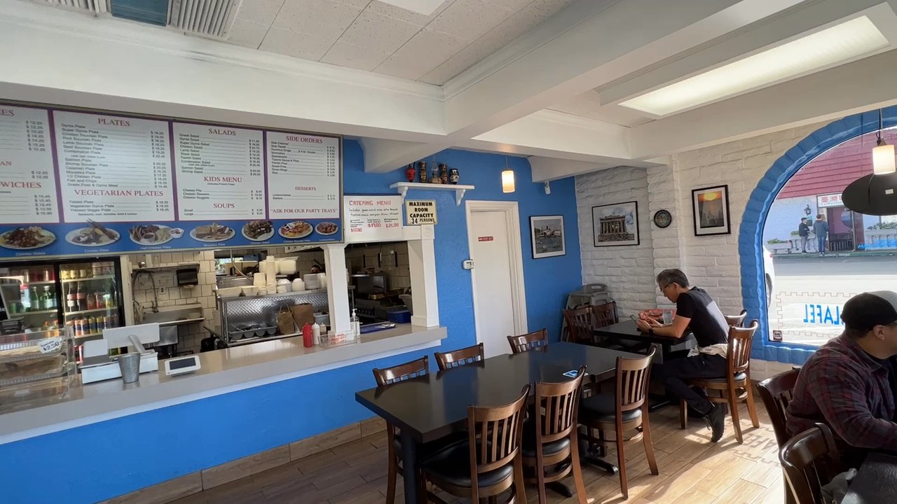 Yiassoo - The dining space - indoor and patio. - Greek Near Me - Cupertino, California