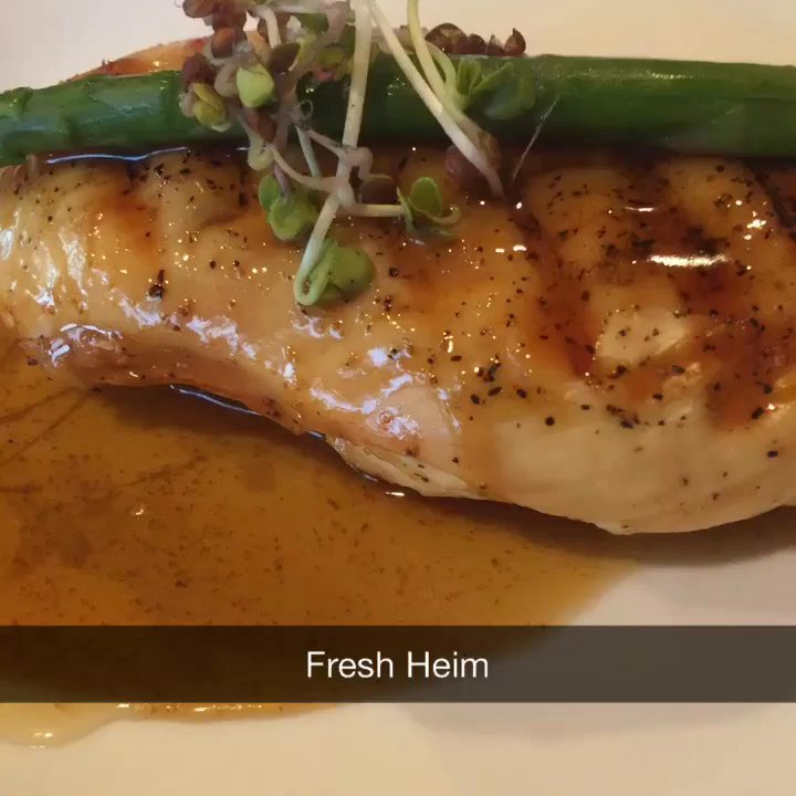 Fresh Heim - Teriyaki Grilled chicken breast with a side of steamed veggies and fresh fruit!  Delish - Salad Near Me - Austin, Texas