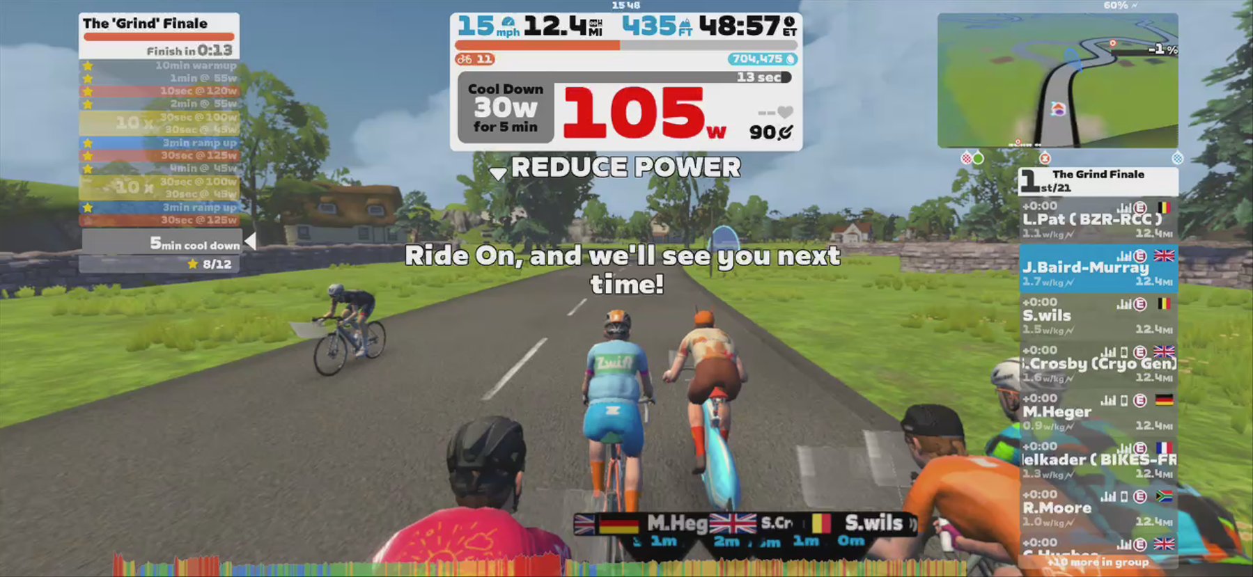 Zwift - Group Workout: The Grind Finale (E) on Douce France in France