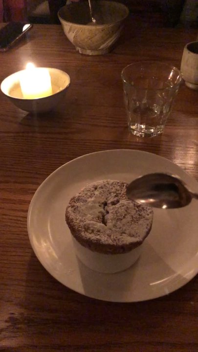 Asta - The chocolate cherry soufflé - New American Near Me - Boston, Massachusetts
