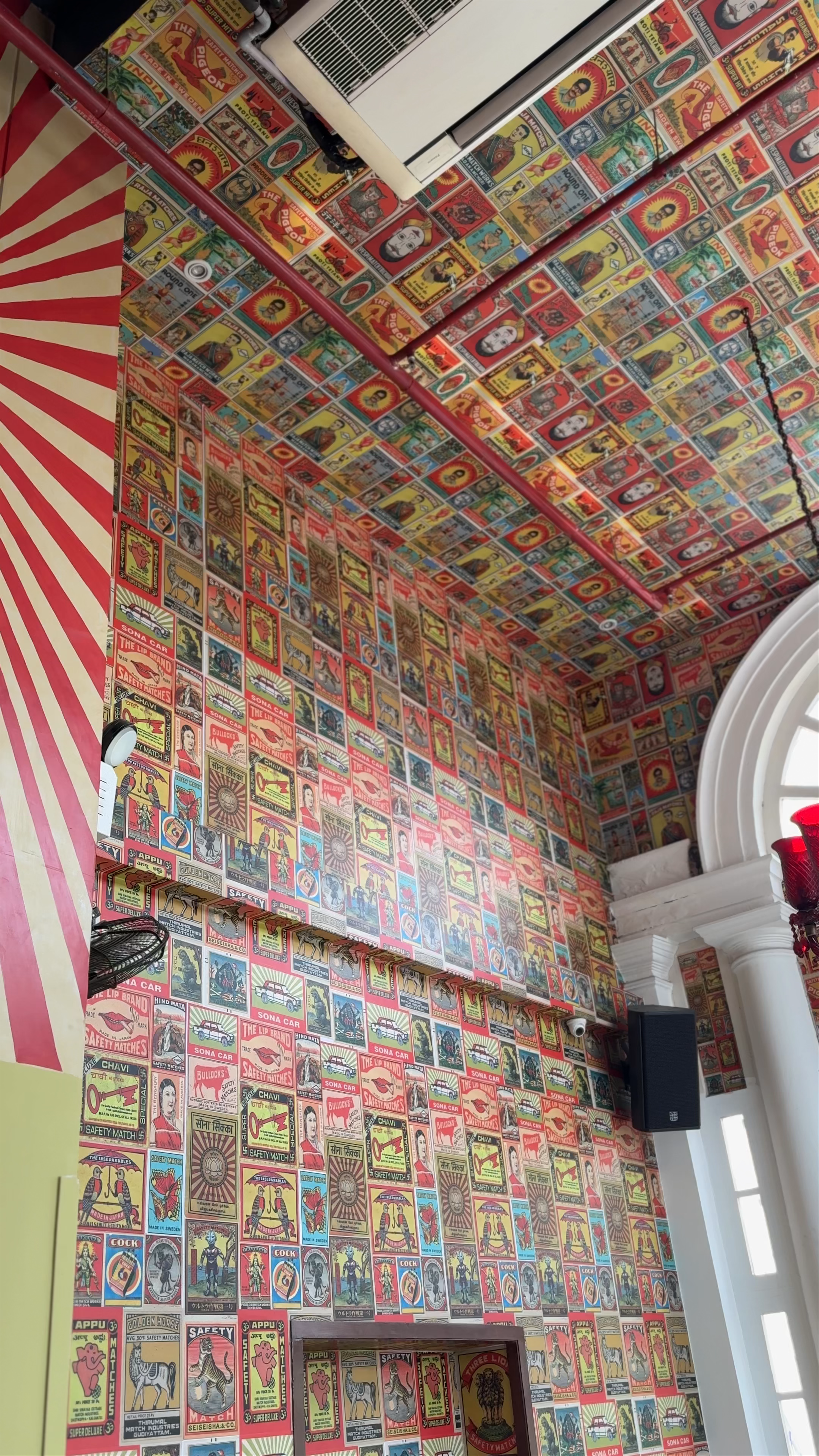 Dhaba Estd 1986 Delhi - Vibrant Vintage Poster Interior in Connaught Place