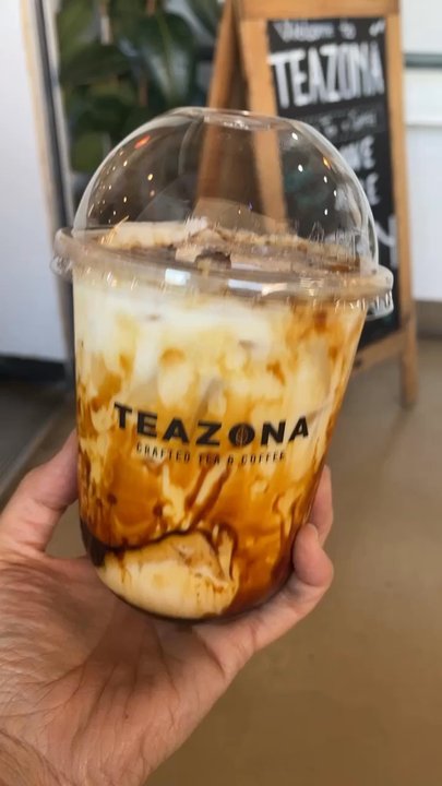 LimeNBasil - Brûlée tiger latte with flan - Vietnamese Near Me - Fresno, California