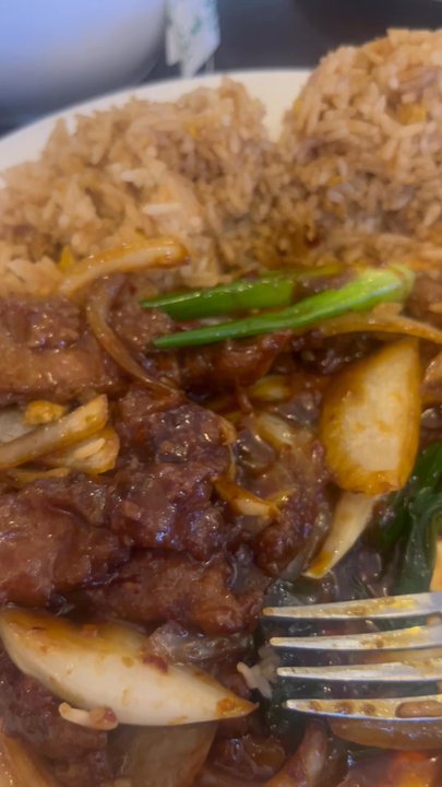Bao's Cafe - Mongolian beef and orange chicken lunch - Chinese Near Me - Spring, Texas