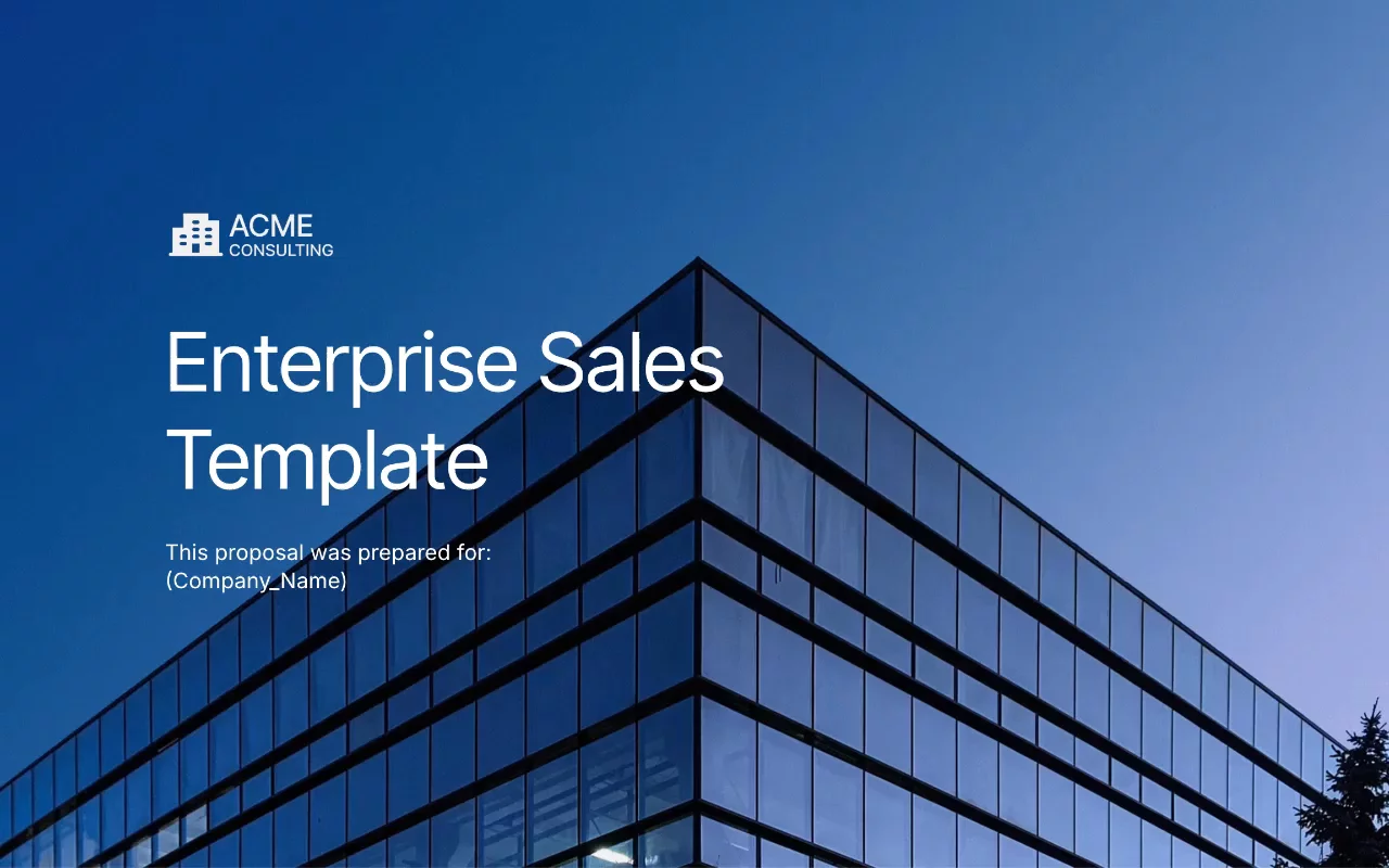 Preview of Enterprise Sales Template