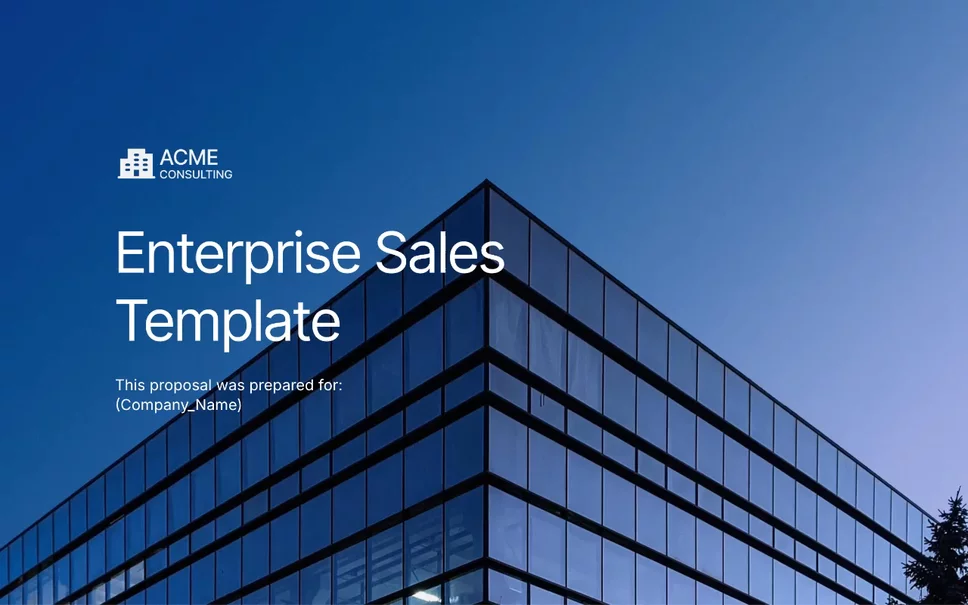 Preview of Enterprise Sales Template