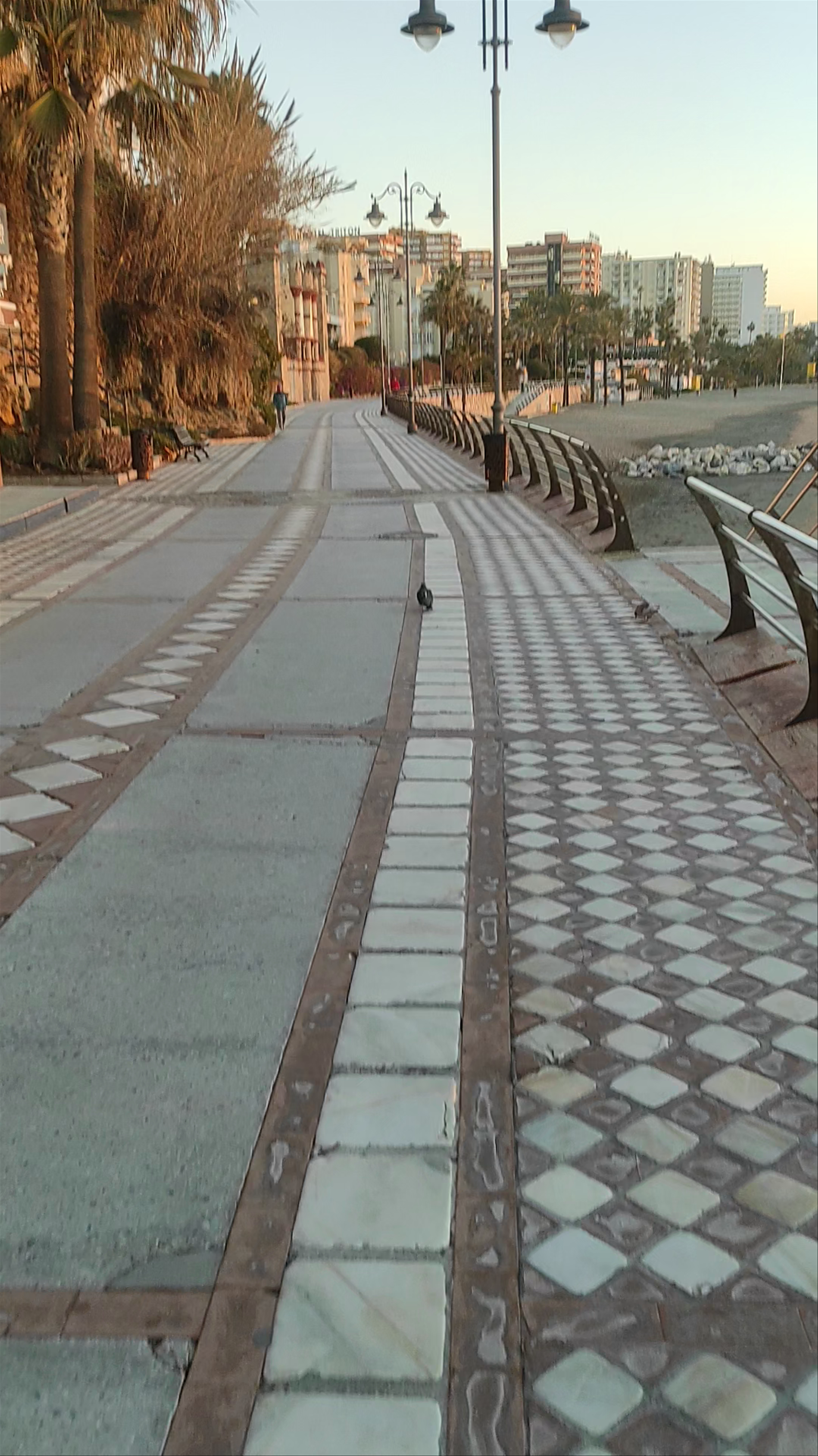 Sunset Stroll Along Paseo Marítimo in Benalmádena, Spain