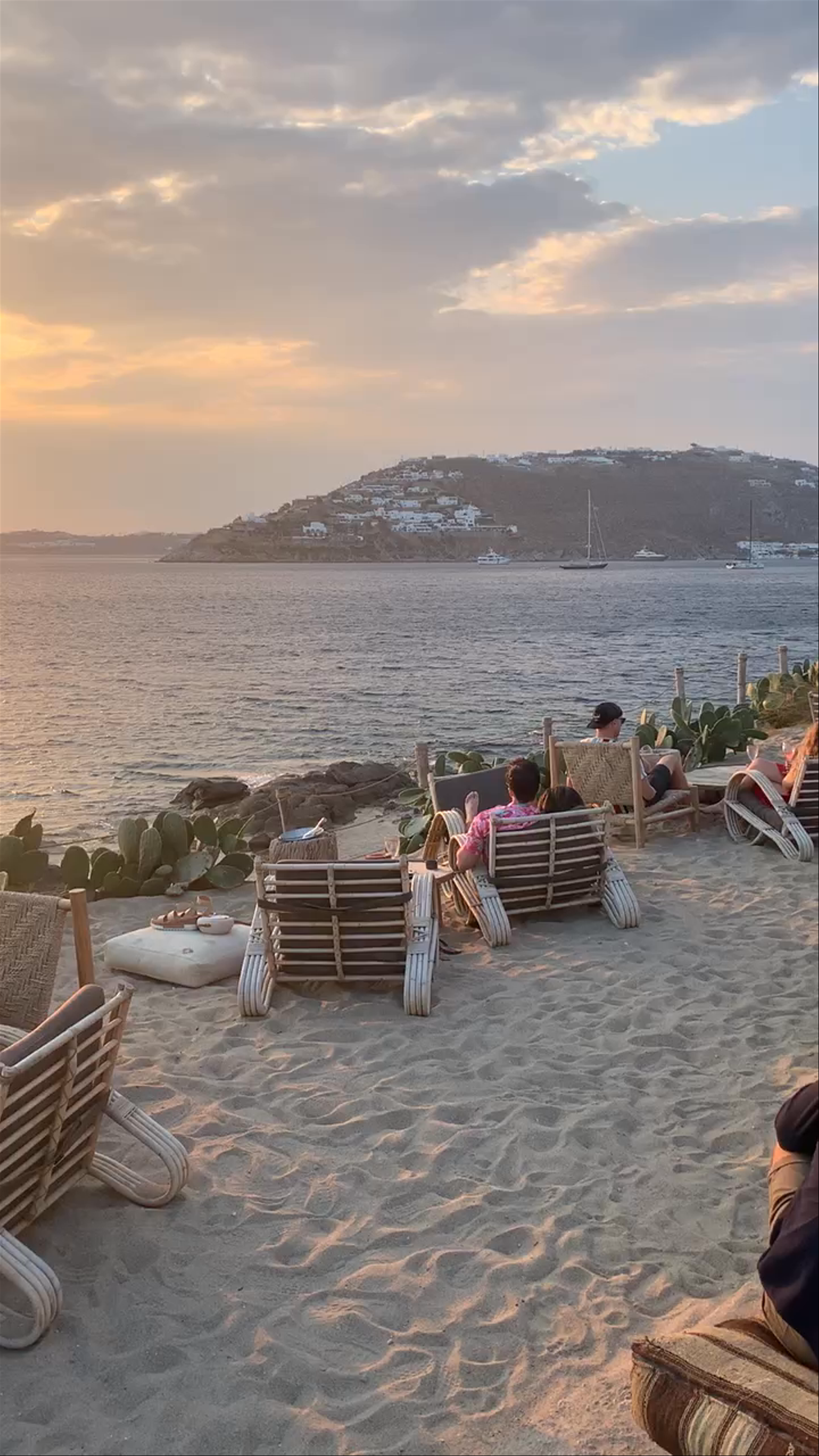 Sunset Serenity at Scorpios Beach Club, Mykonos