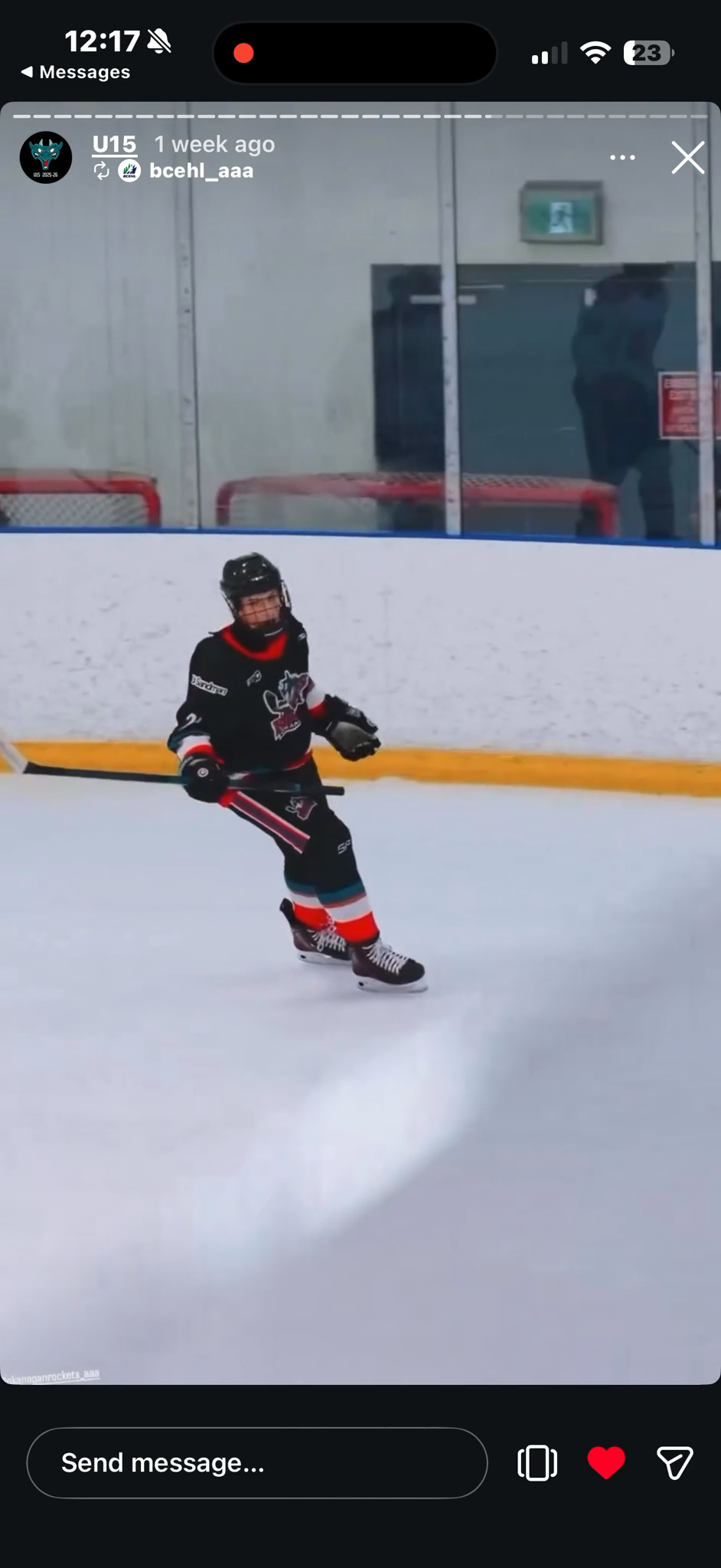 Kendal Knox's Back Door Beauty | Okanagan Rockets U15 AAA playoffs