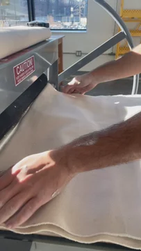 Slab roller - using folded canvas