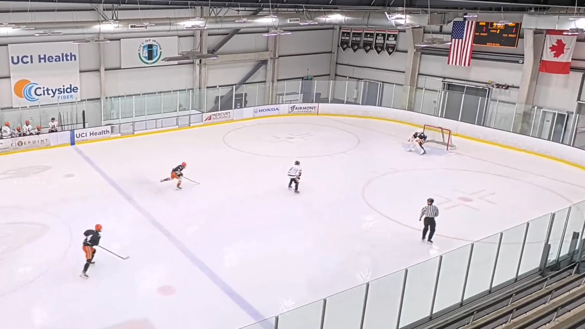Owen McMillin Breakaway Goal - Jr Ducks 16AAA scrimmage: Snuck behind the D on a change and finished