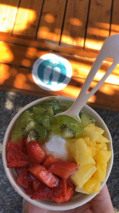 Ono Yo - Fruit Bowl with plain yogurt - Ice Cream & Frozen Yogurt Near Me - Kahuku, Hawaii