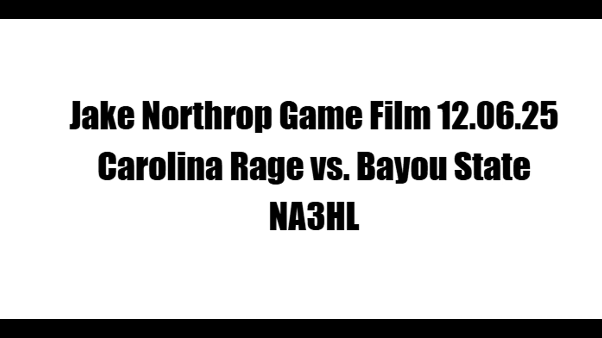 Jake Northrop Game Film 12.6.25