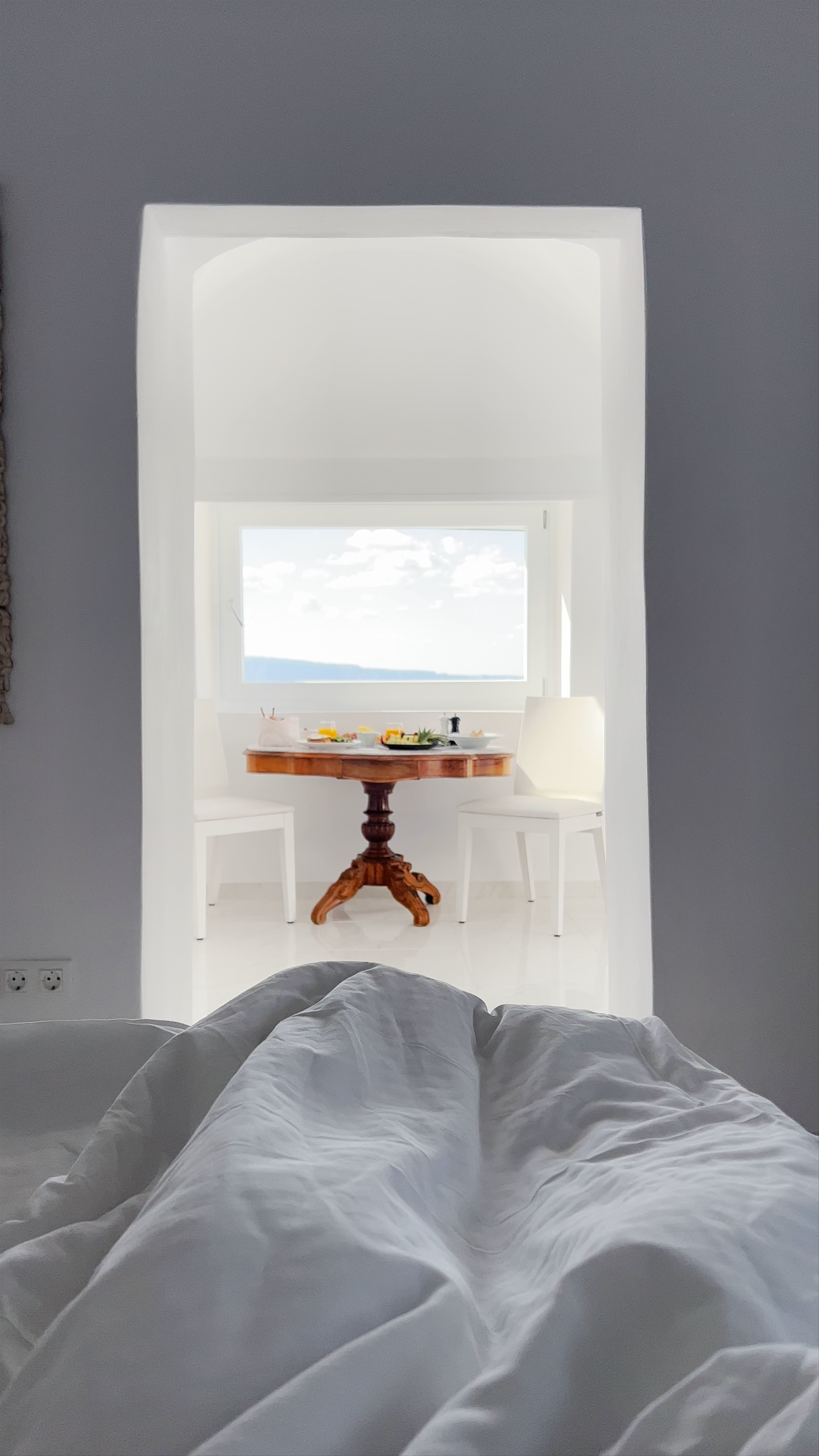 Morning Breakfast with Caldera Views at Canaves Oia Boutique Hotel, Greece