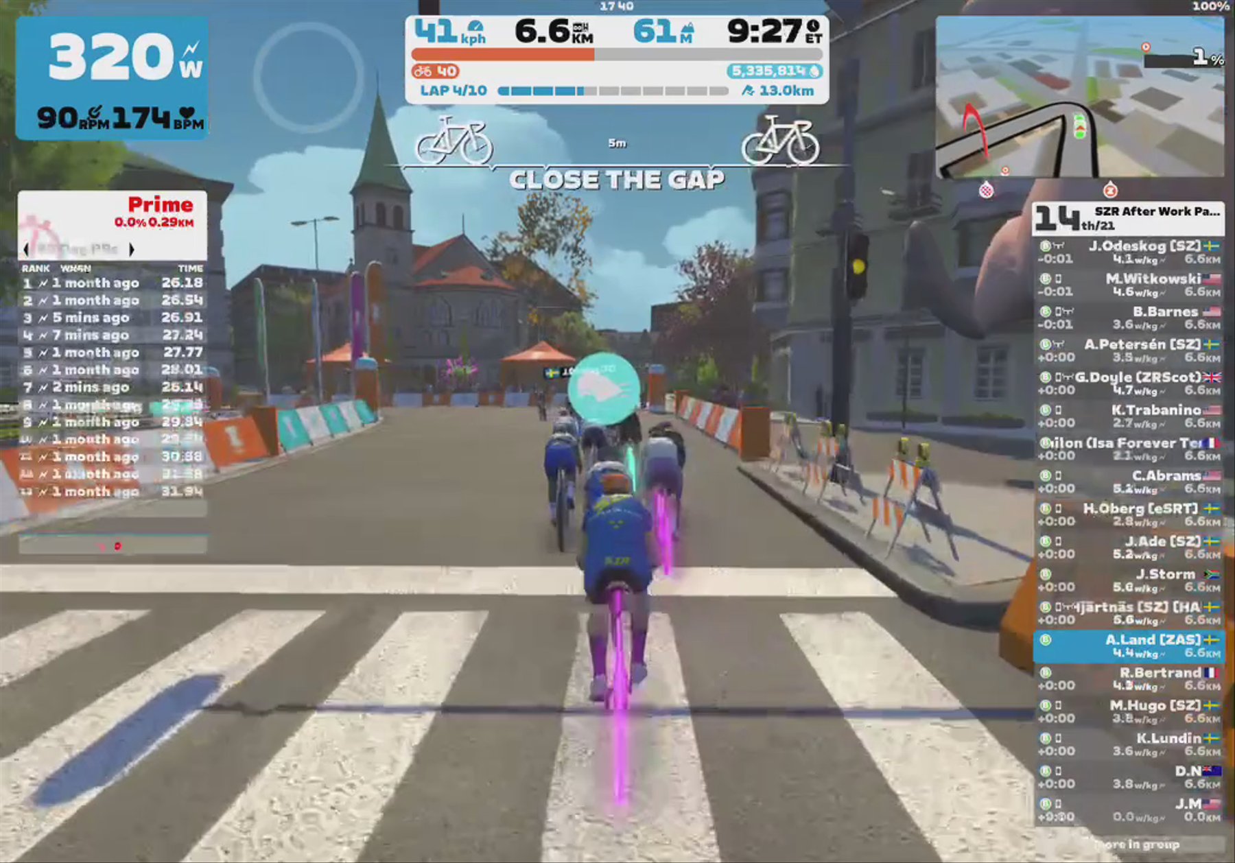 Zwift - Race: SZR After Work Party (B) on The Bell Lap in Crit City