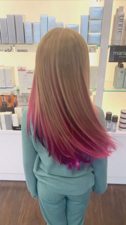 Salon I Am - Showing off her purple happiness - Hair Salons Near Me - Montville, New Jersey
