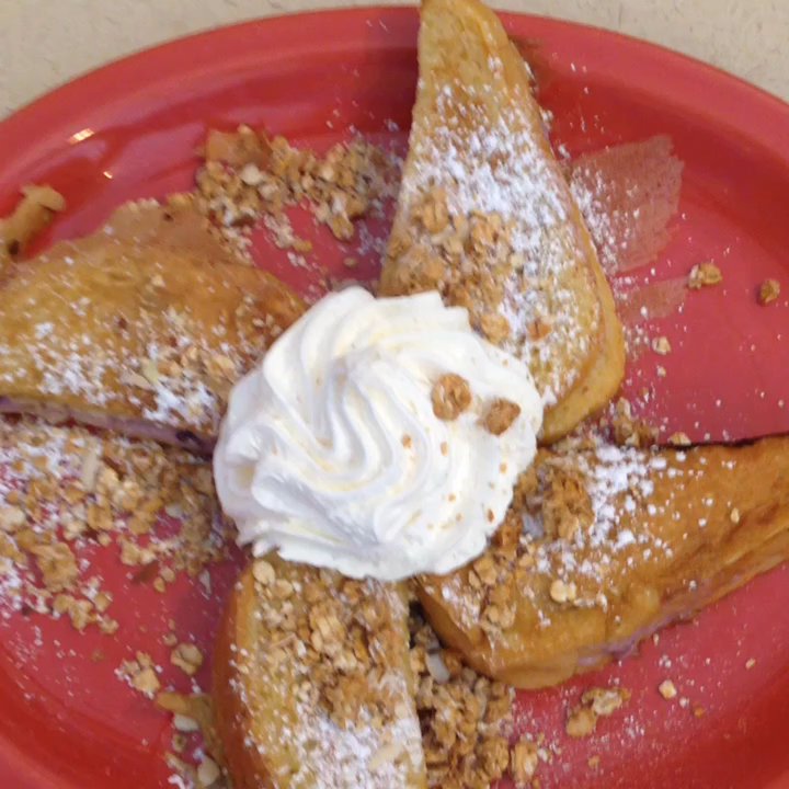 Scramblers - Rockytop french toast with blueberry and whipped stuffing. - American Near Me - Columbus, Ohio