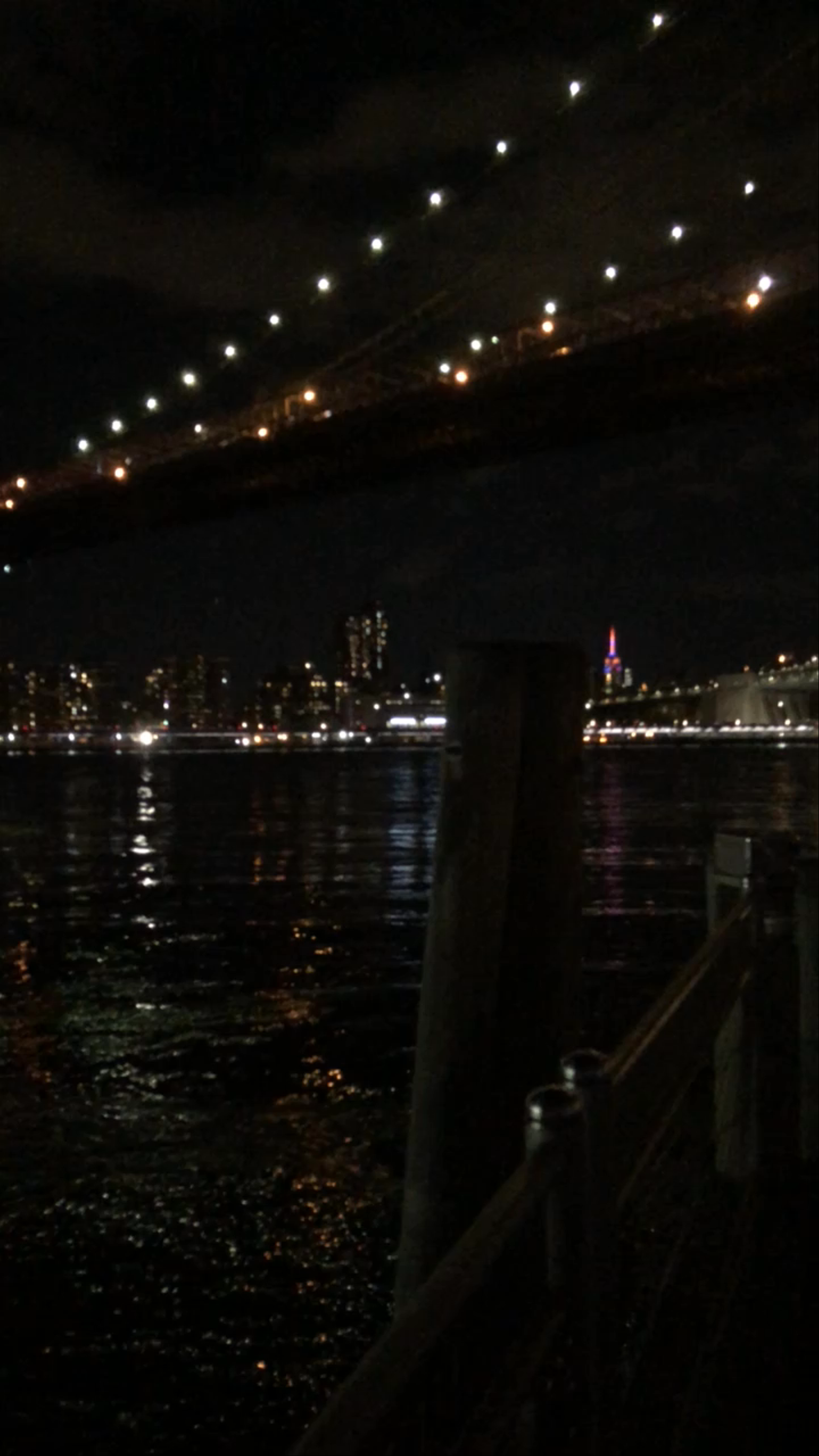 Dumbo Night Views: Manhattan Bridge & New York City Skyline