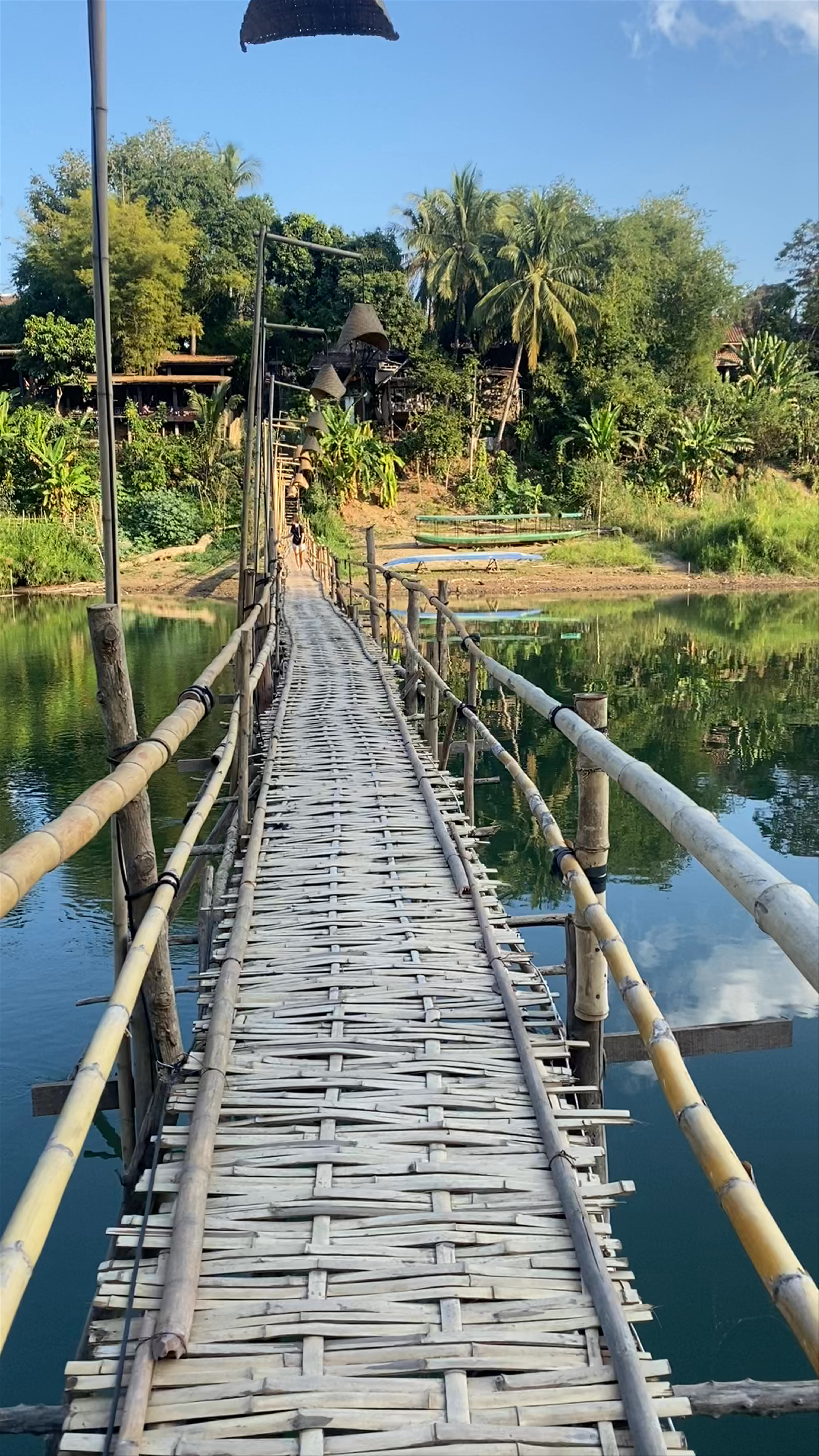 Bamboo Bridge: Serene Crossing in Luang Prabang