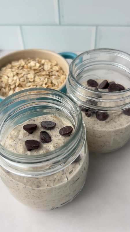 Blended Cookie Dough Overnight Oats