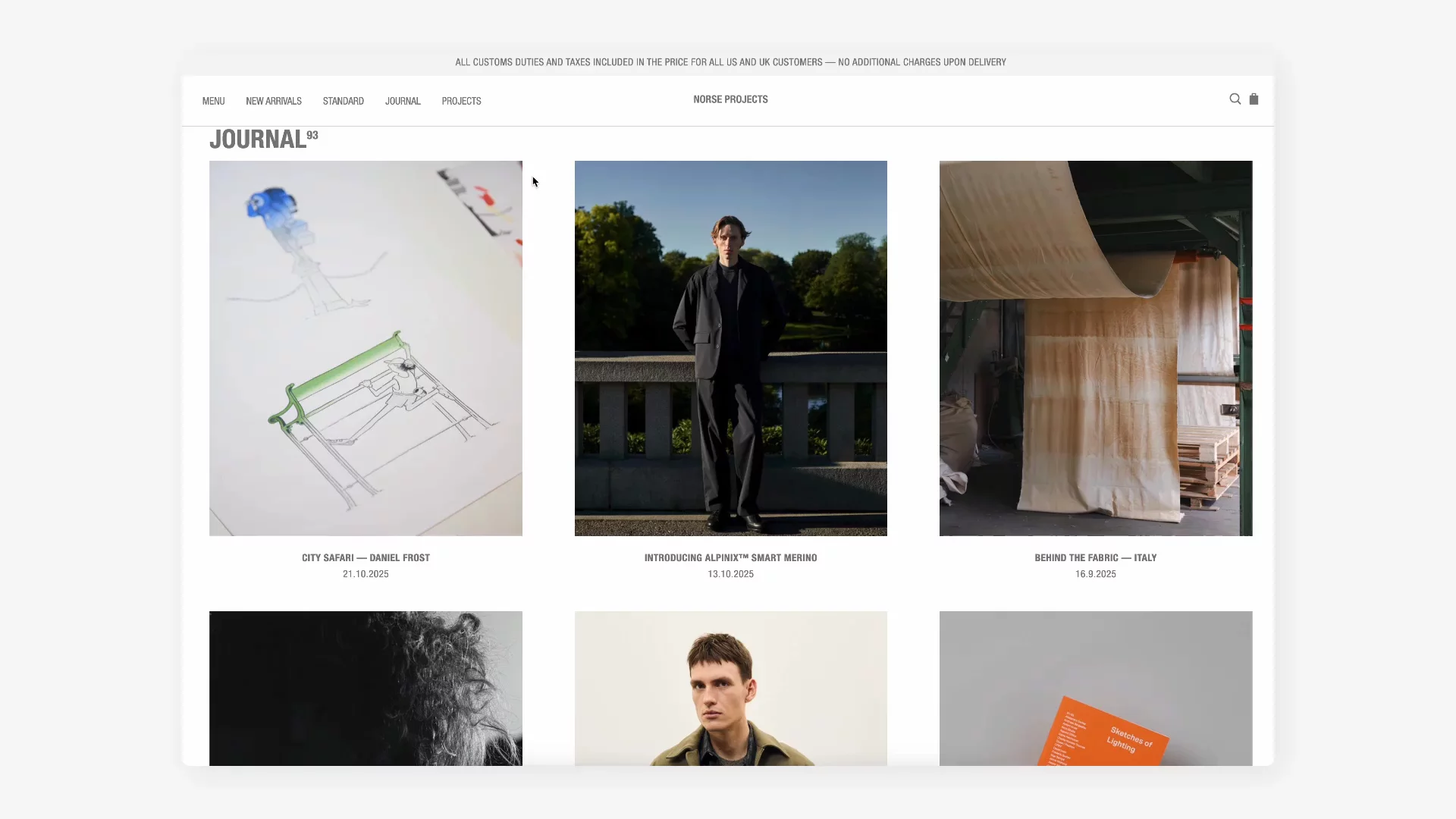A video presenting Norse Projects content hub.