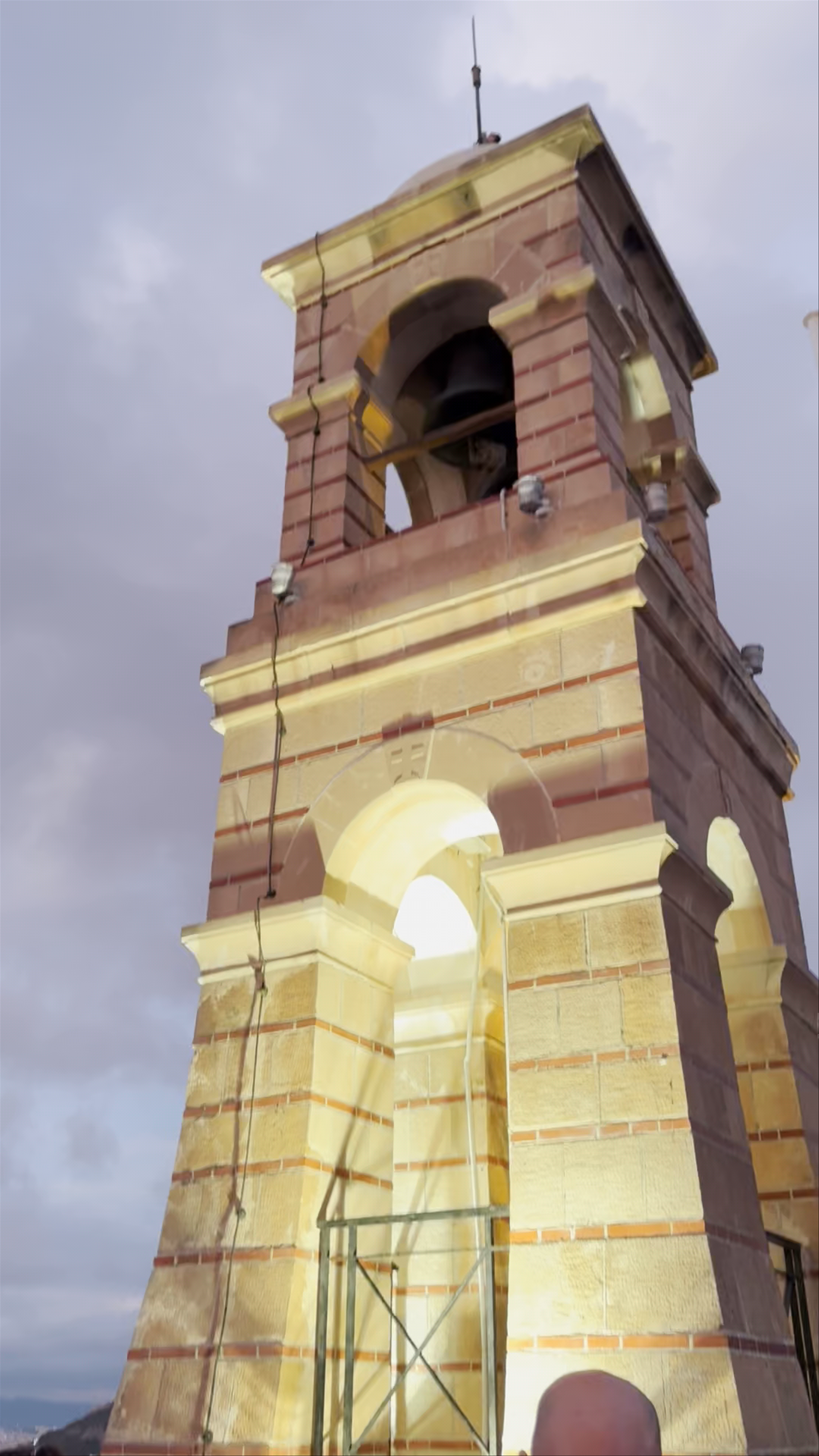 Evening Views and Historic Bell Tower at Kirche des Heiligen Georgios Lycavitos, Athens