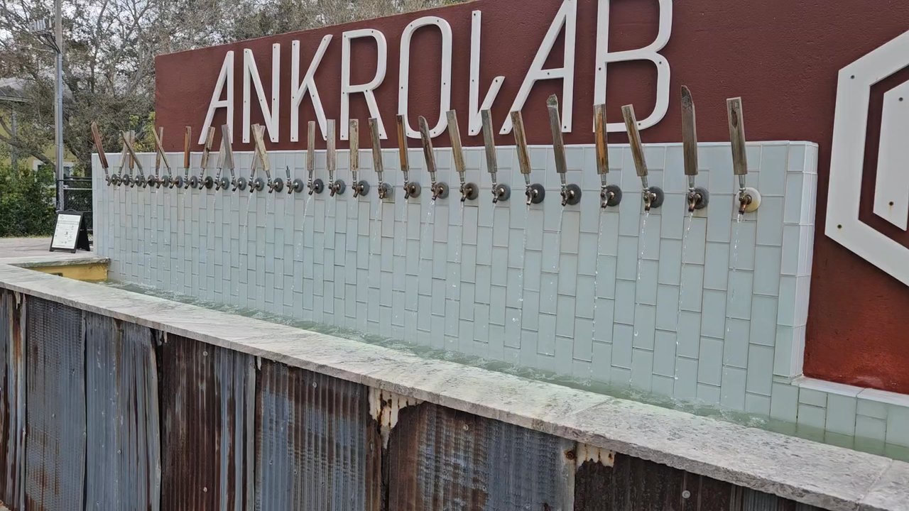 Ankrolab Brewing - Cool waterfall - Breweries Near Me - Naples, Florida