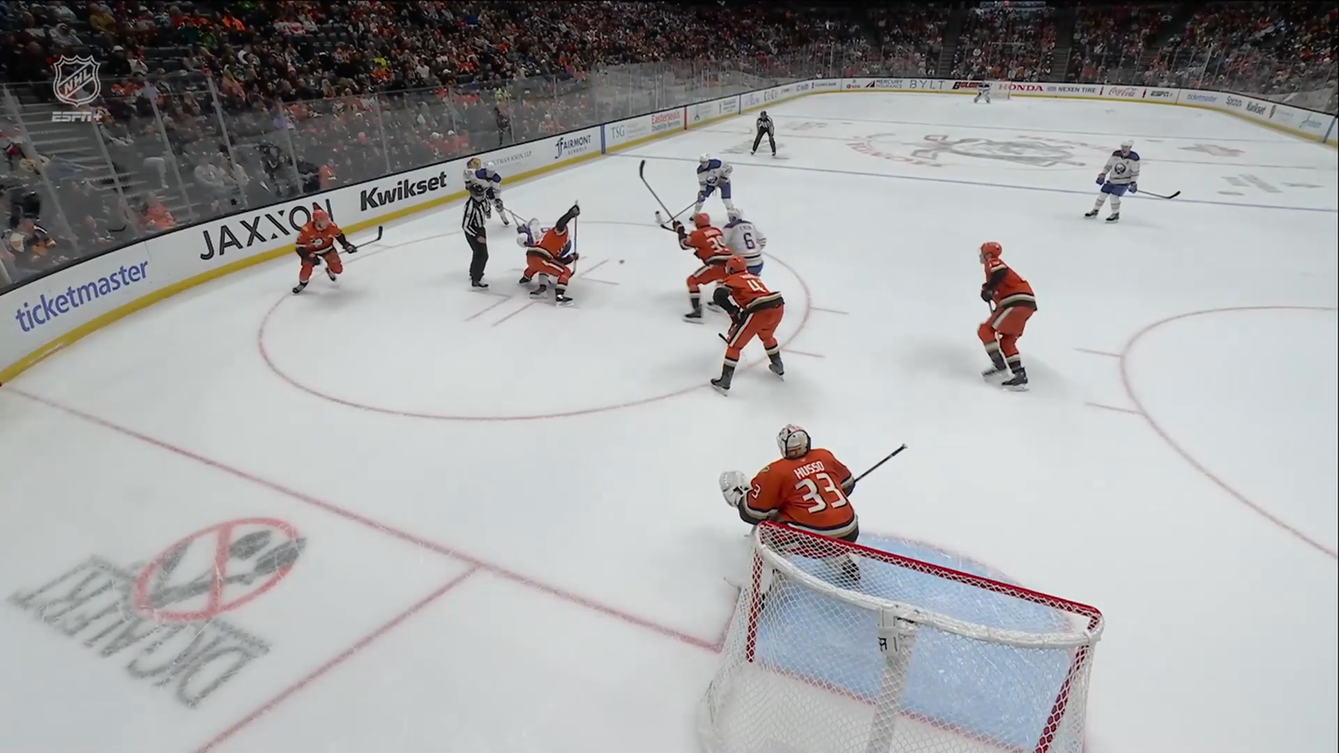Sabres Score Six Straight, Survive Late Ducks Push in 7-6 Thriller · Oct. 29, 2026