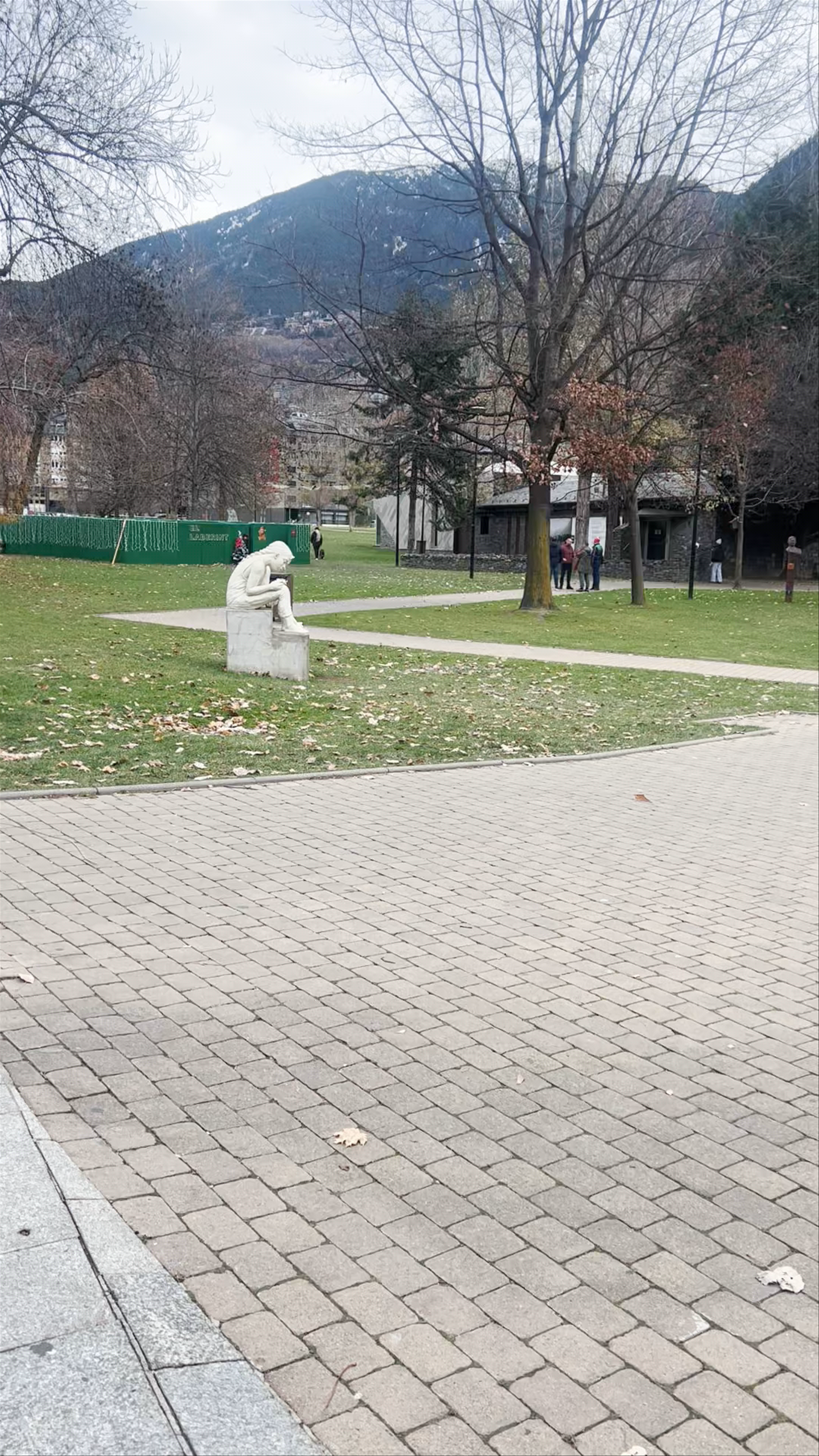 Serene Winter Afternoon at Parc Central, Andorra la Vella