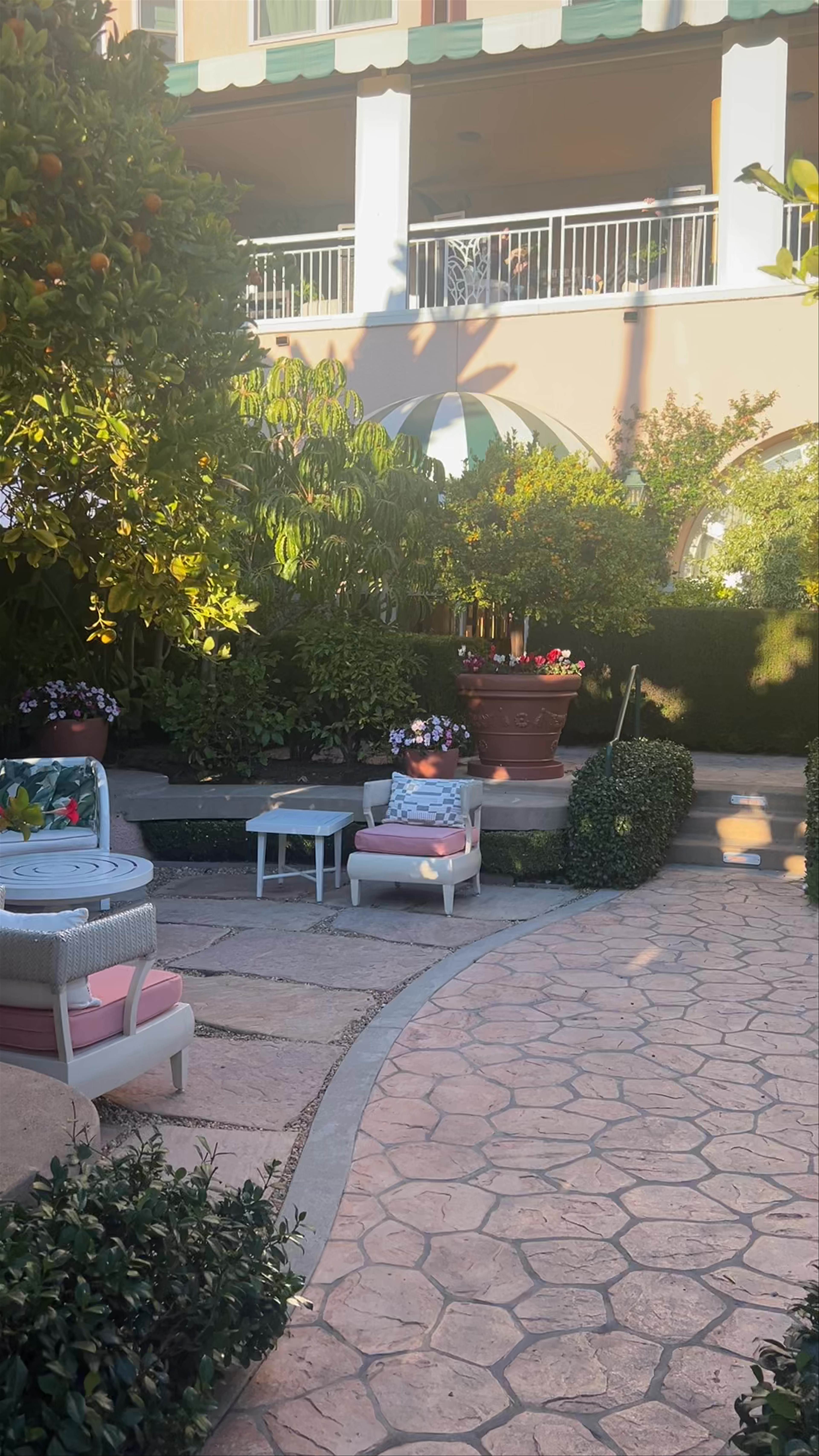 A Serene Late Afternoon at The Beverly Hills Hotel Garden