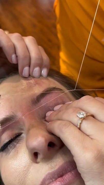 Threading by USHA - Usha working her magic - Threading Services Near Me - San Francisco, California