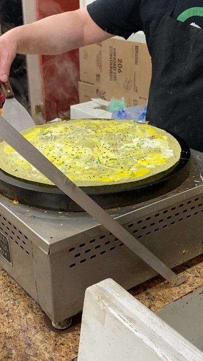 Asian Snack - Cooking jianbing - Chinese Near Me - Indianapolis, Indiana