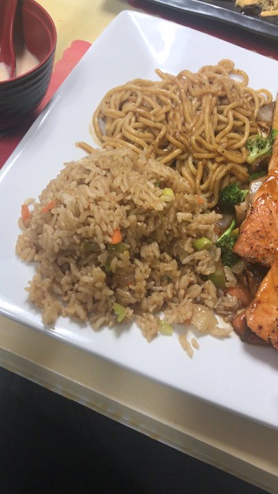 Umai Sushi - Salmon Habachi and monster sushi roll. - Sushi Bars Near Me - Largo, Florida