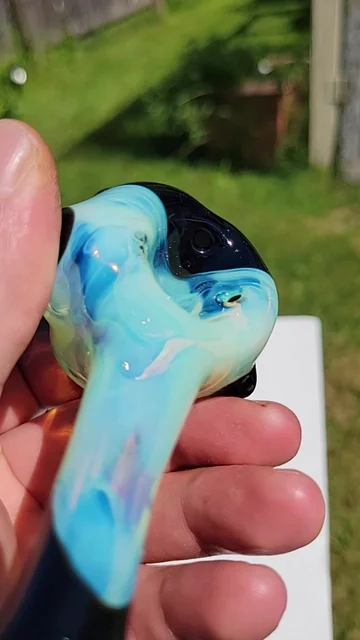 Preview pic of 3 hole hash pipe, full color bubble hash spoon # 2 titan v2 and galaxy