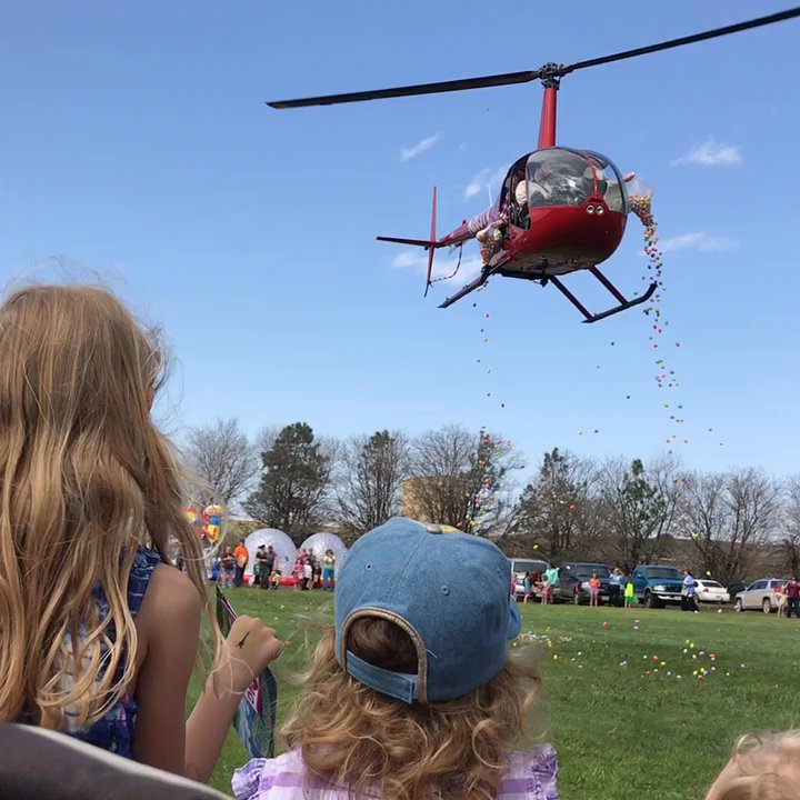 Master's Hand - Annual Easter egg hunt at the Master's Hand Spring Fling 2017! Easter eggs from a helicopter! - Flowers & Gifts Near Me - Tekamah, Nebraska