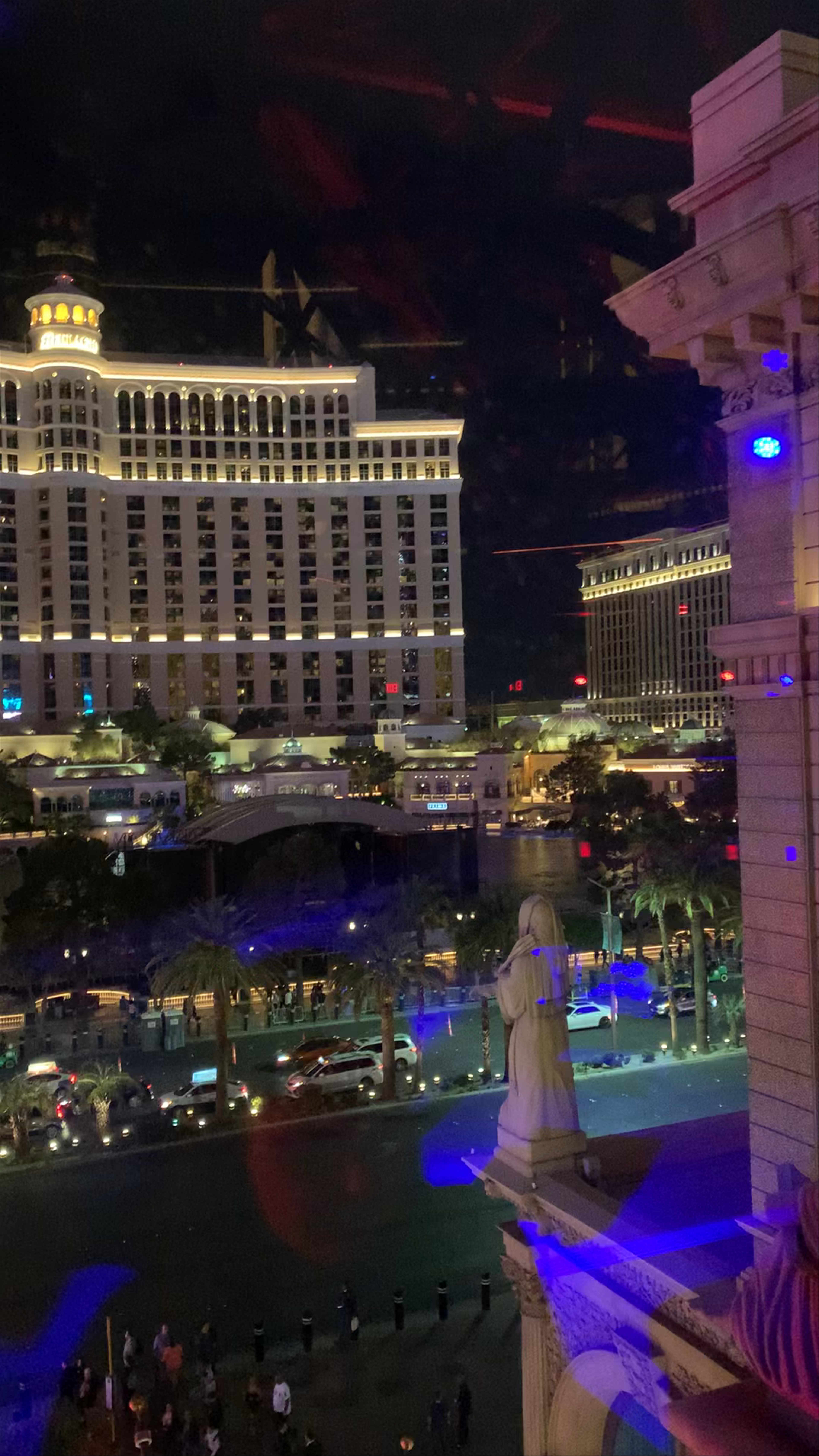Las Vegas Nightlife from Chateau Rooftop: Iconic Bellagio Views & Electric Vibes
