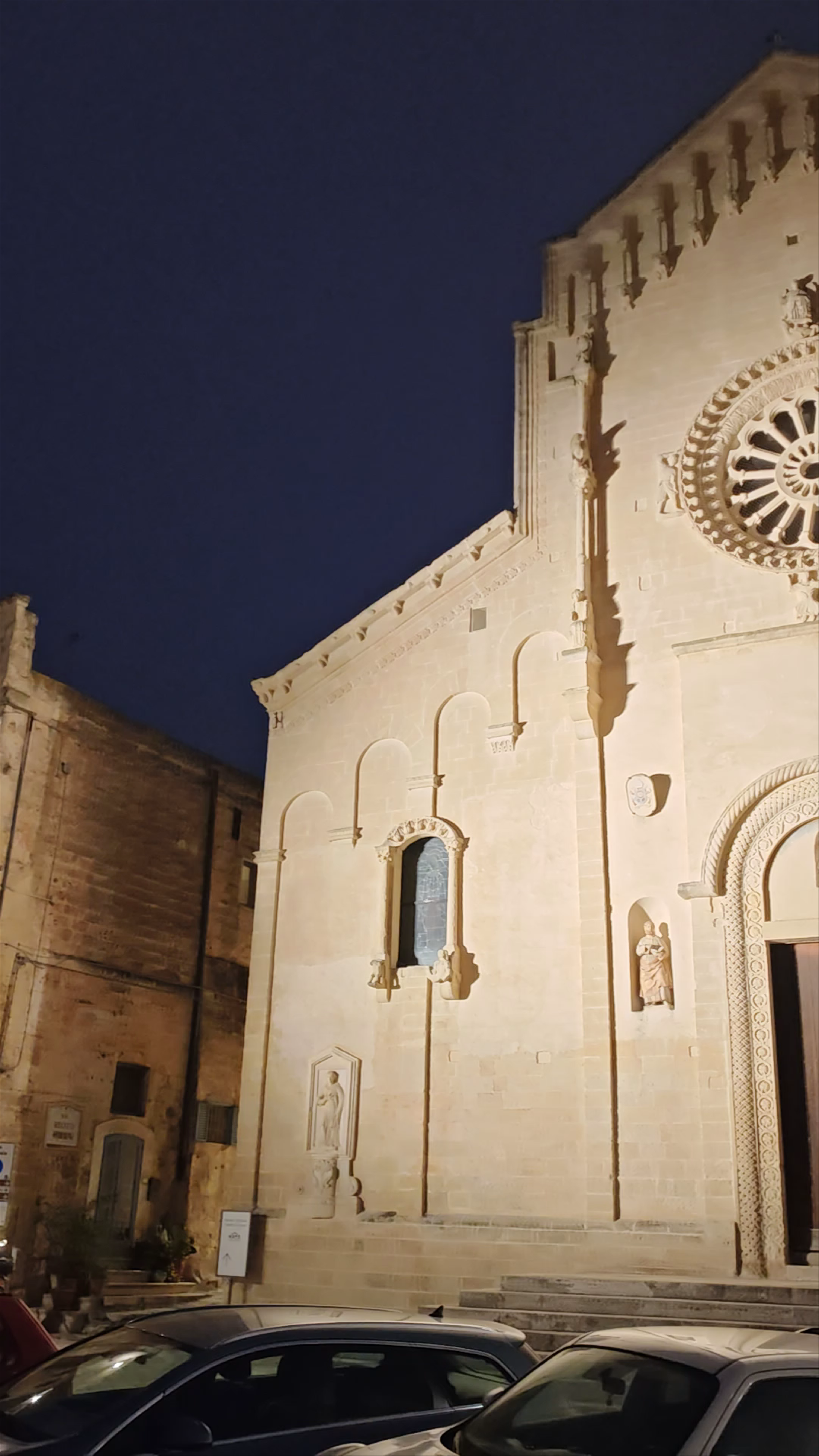 Nighttime Serenity at Cattedrale di Maria Santissima della Bruna e Sant'Eustachio in Matera