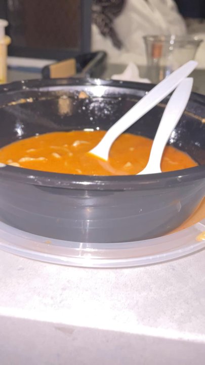 Miyagi Ramen - A hole in the center of the bowl. After adding the broth to the noodles, I had a stream of red broth down my lap & legs pooling in my shoe. - Ramen Near Me - Bend, Oregon