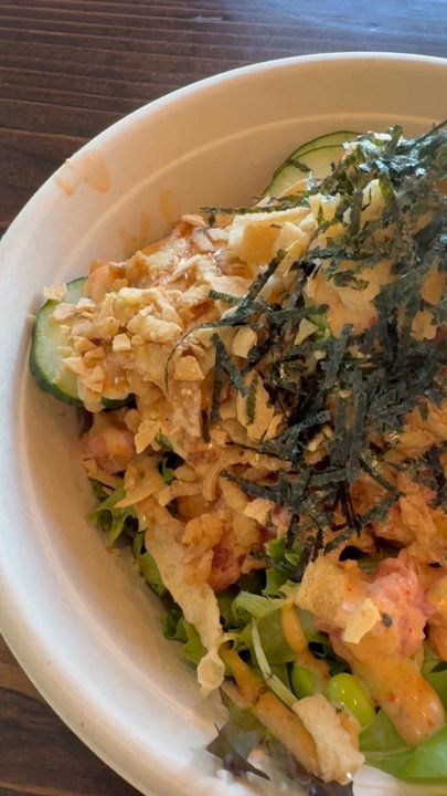 Island Fin Poke - Video of inside with Poke Bowl - Poke Near Me - Gilbert, Arizona