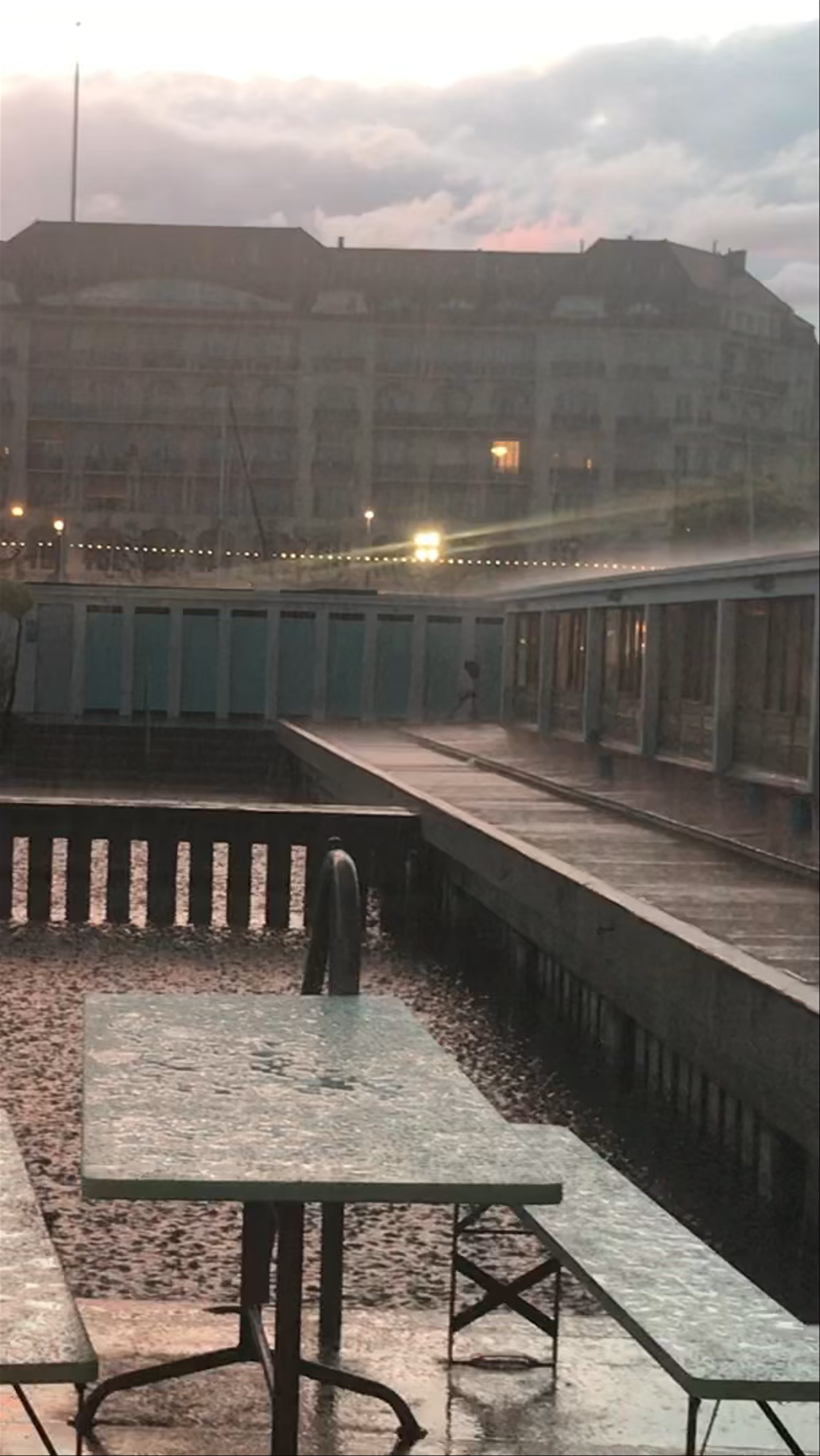 Rainy Evening at Bains des Pâquis, Geneva