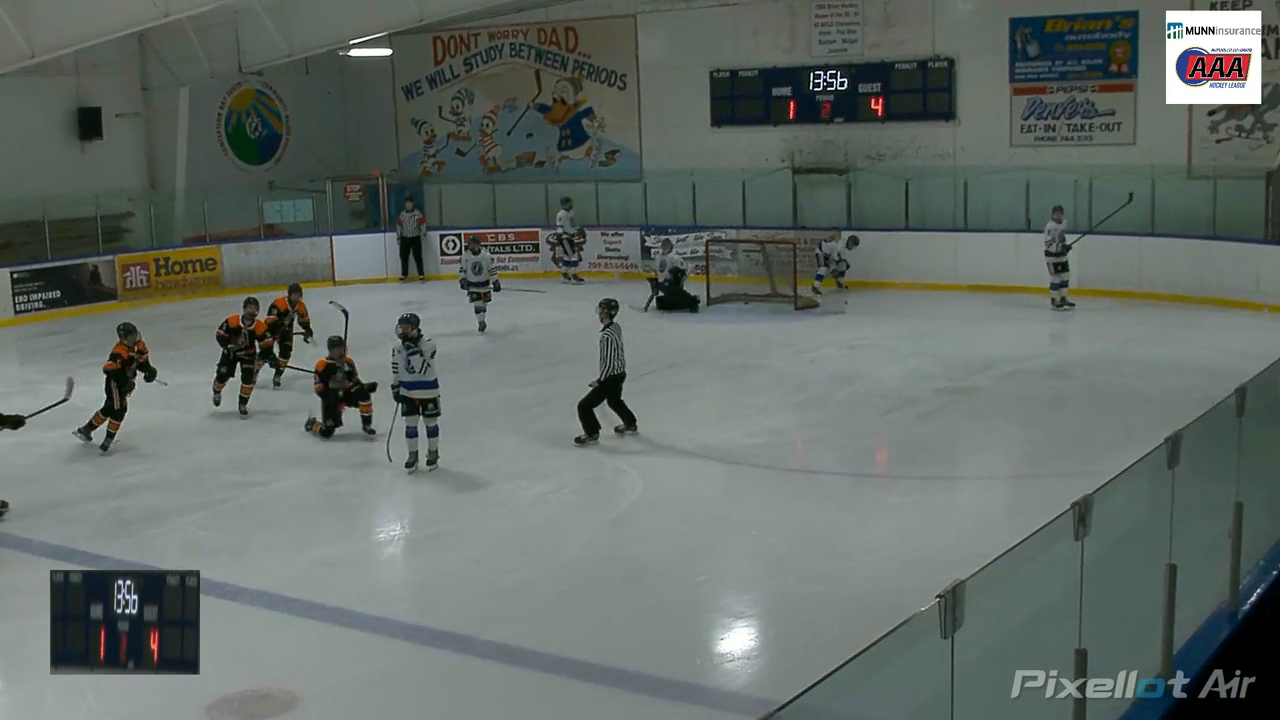 Nathan Stanley with another U15 AAA Provincial goal. Shotgun from the point top corner.