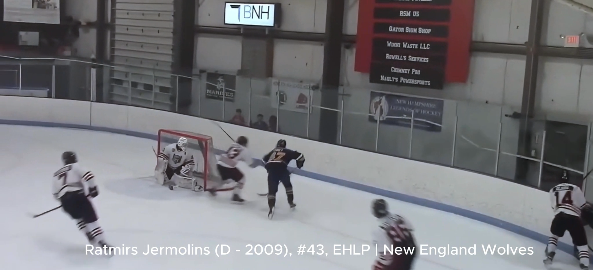 Ratmirs Jermolins (D - 2009): Full Shift - reverse hit vs New Hampshire Avalanche