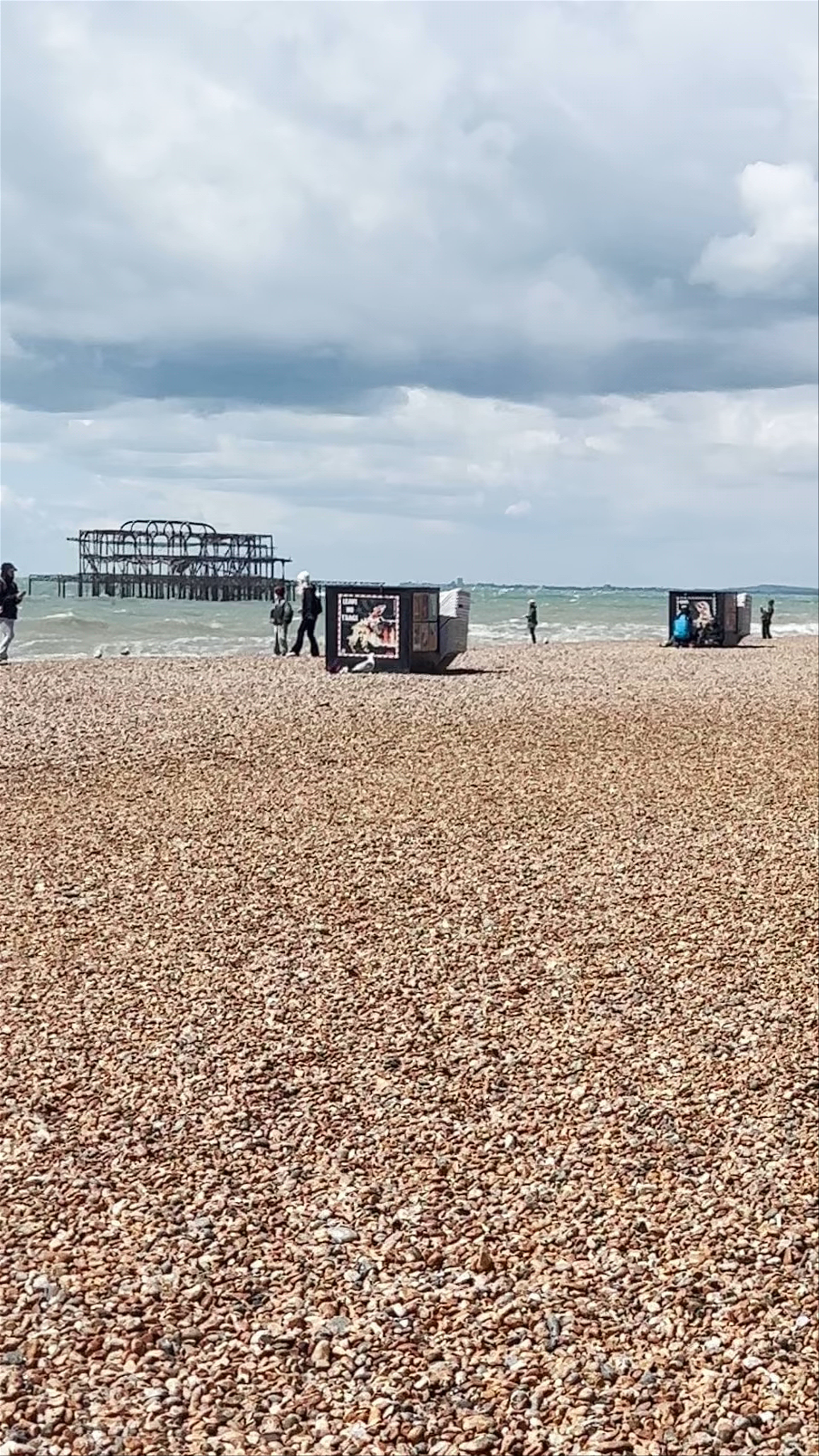 Wind-Swept Serenity at Brighton West Pier Pebble Beach