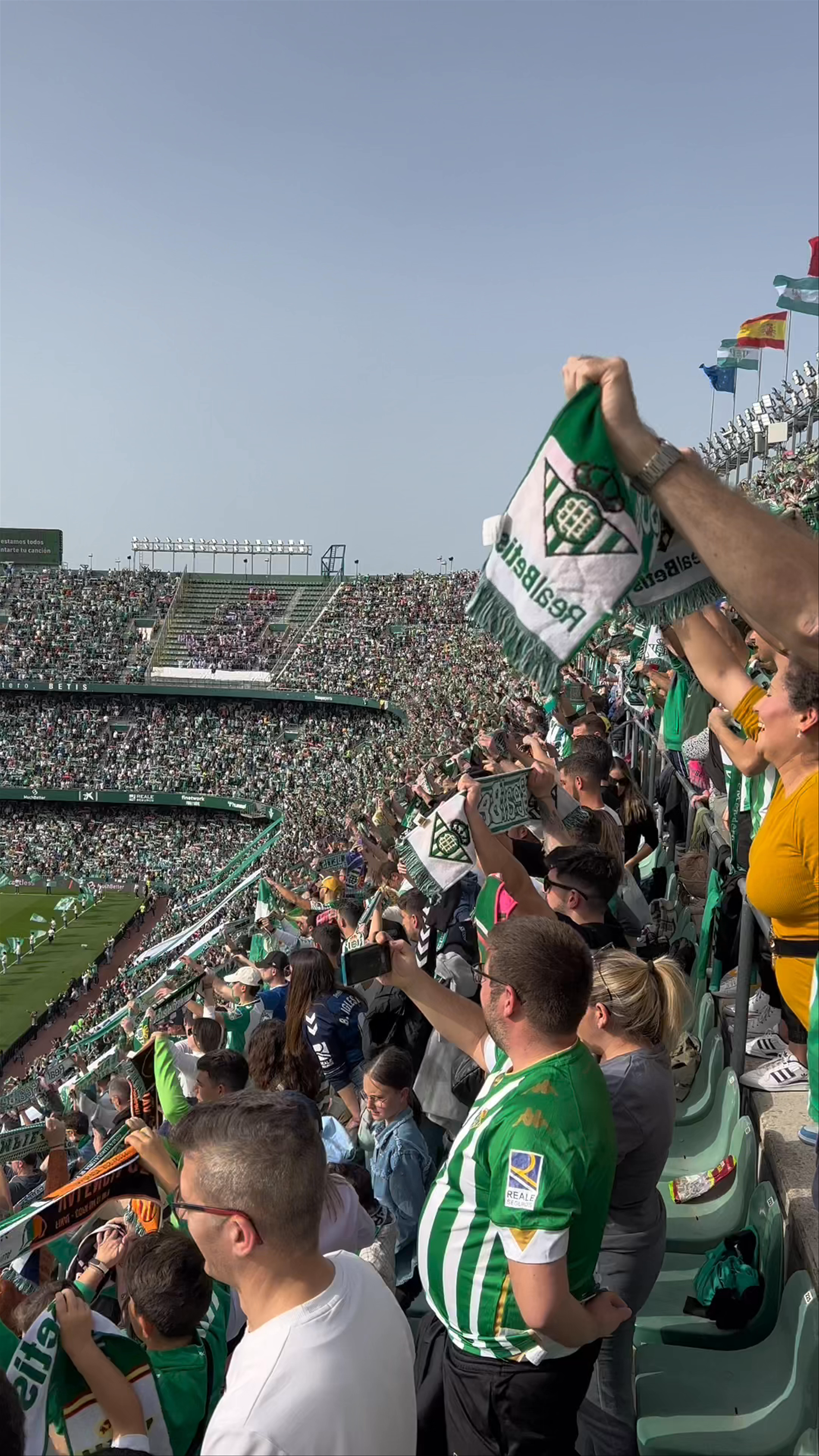 Epic Matchday Atmosphere at Estadio Benito Villamarín in Seville