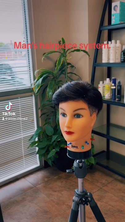 360 Degree Salon - This hairpiece was light brown color with wavy hair which my client ordered a wrong hair piece. Now, it got this new look! - Hair Salons Near Me - Sugar Land, Texas